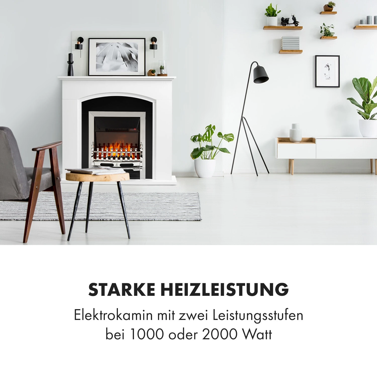 Verbier Elektrischer Kamin Elektrokamin 1000 / 2000 W LED-InstaFire Thermostat Timer Überhitzungsschutz 4 Verbier Elektrischer Kamin Elektrokamin 1000 / 2000 W LED-InstaFire Thermostat Timer Überhitzungsschutz – Bild 2