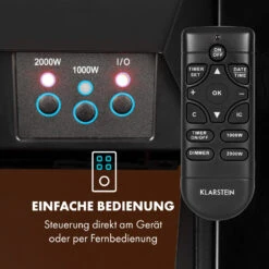 Verbier Elektrischer Kamin Elektrokamin 1000 / 2000 W LED-InstaFire Thermostat Timer Überhitzungsschutz 12 Verbier Elektrischer Kamin Elektrokamin 1000 / 2000 W LED-InstaFire Thermostat Timer Überhitzungsschutz -Klarstein 10034396 de 0003 logo