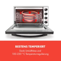 Masterchef 45 Mini-Backofen 45l 2000W 100-230 °C Timer Silber 13 Masterchef 45 Mini-Backofen 45l 2000W 100-230 °C Timer Silber -Klarstein 10034497 de 0003 logo