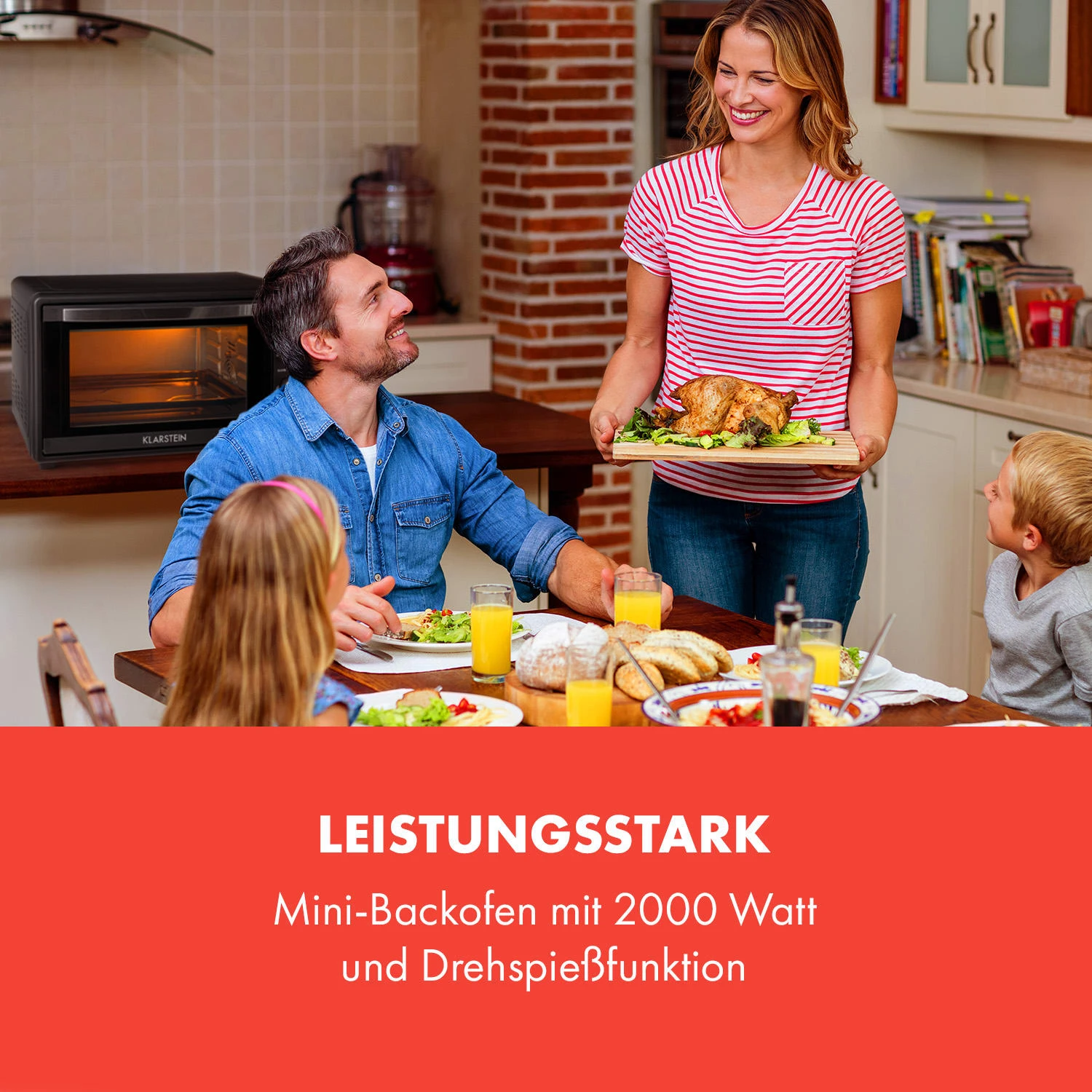 Masterchef 60 Mini-Backofen 60l 2000W 100-230 °C Timer Schwarz 4 Masterchef 60 Mini-Backofen 60l 2000W 100-230 °C Timer Schwarz – Bild 2