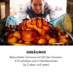 Masterchef 60 Mini-Backofen 60l 2000W 100-230 °C Timer Schwarz 14 Masterchef 60 Mini-Backofen 60l 2000W 100-230 °C Timer Schwarz -Klarstein 10034498 de 0004 logo