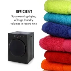 Jet Set Mini-Wäschetrockner Ablufttrockner 1020W EEK C 3kg 50cm 14 Jet Set Mini-Wäschetrockner Ablufttrockner 1020W EEK C 3kg 50cm -Klarstein 10034512 yy 0005 logo Klarstein Jet Set Waeschetrockner schwarz