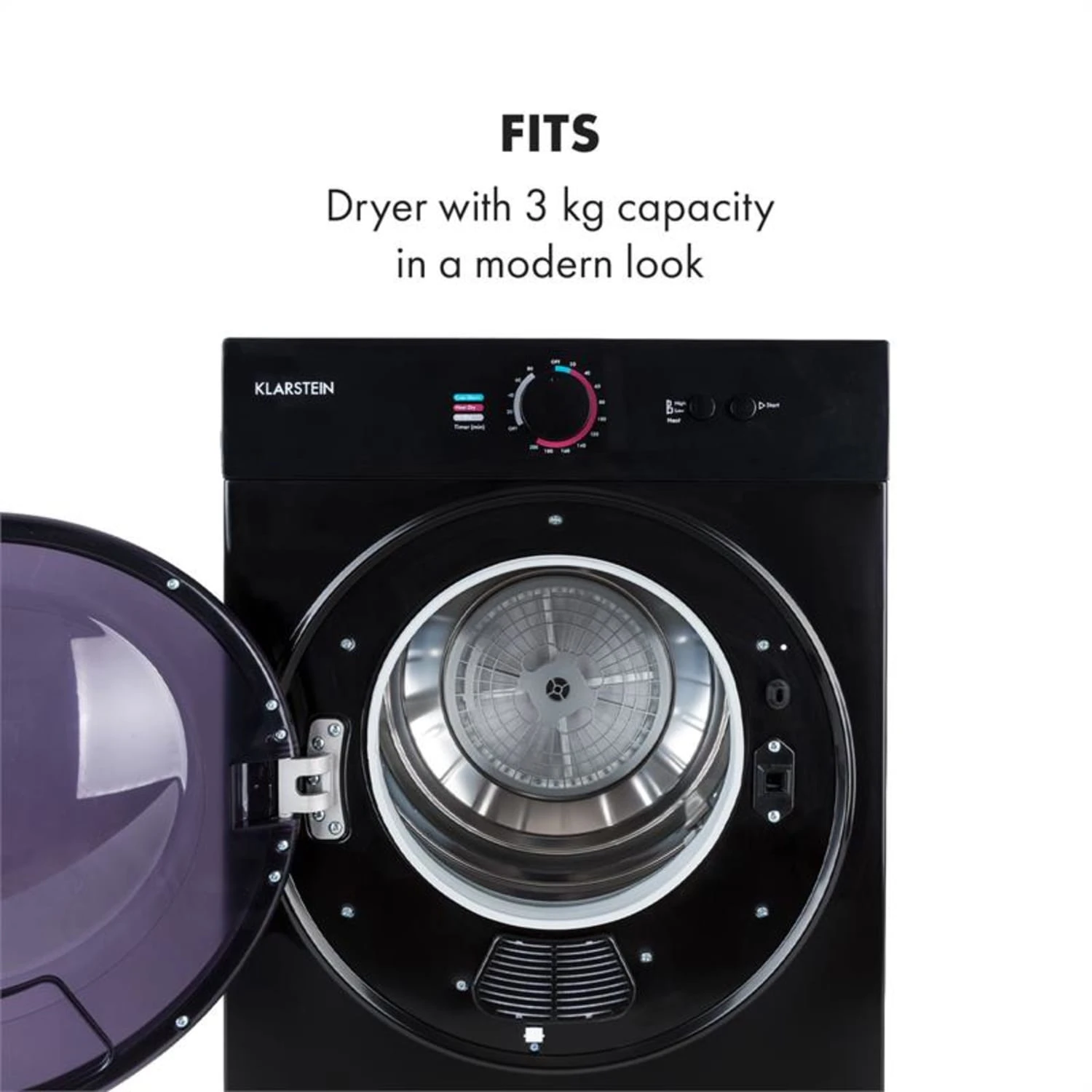 Jet Set Mini-Wäschetrockner Ablufttrockner 1020W EEK C 3kg 50cm 8 Jet Set Mini-Wäschetrockner Ablufttrockner 1020W EEK C 3kg 50cm – Bild 6