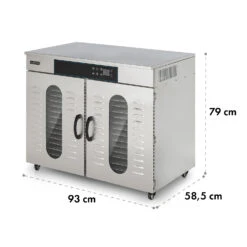 Master Jerky 500 Dörrautomat 3000W 40-90 °C 24h-Timer Edelstahl Silber -Klarstein 10034545 yy 0008 dimensions