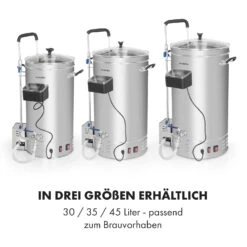 Brauheld Pro Maischekessel 2500W 30L 30-100°C Umwälzpumpe Edelstahl 16 Brauheld Pro Maischekessel 2500W 30L 30-100°C Umwälzpumpe Edelstahl -Klarstein 10034586 de 0007 logo