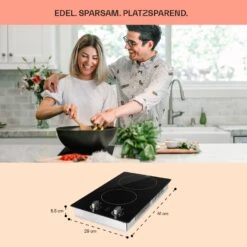 EasyCook Domino Keramikkochfeld 3000W Drehregler Schwarz 16 EasyCook Domino Keramikkochfeld 3000W Drehregler Schwarz -Klarstein 10034603 de 0006 usp