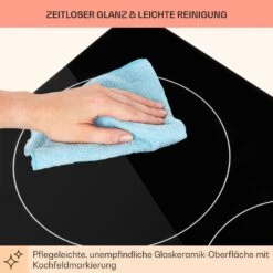 EasyCook Keramikkochfeld 6100W Drehregler Schwarz 18 EasyCook Keramikkochfeld 6100W Drehregler Schwarz -Klarstein 10034604 de 0008 usp