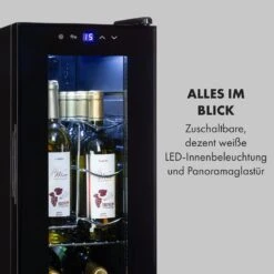 Shiraz 12 Slim Uno Weinkühlschrank 32l/12Fl.Touch 85 W 5-18 °C LED 17 Shiraz 12 Slim Uno Weinkühlschrank 32l/12Fl.Touch 85 W 5-18 °C LED -Klarstein 10034625 de 0007 logo