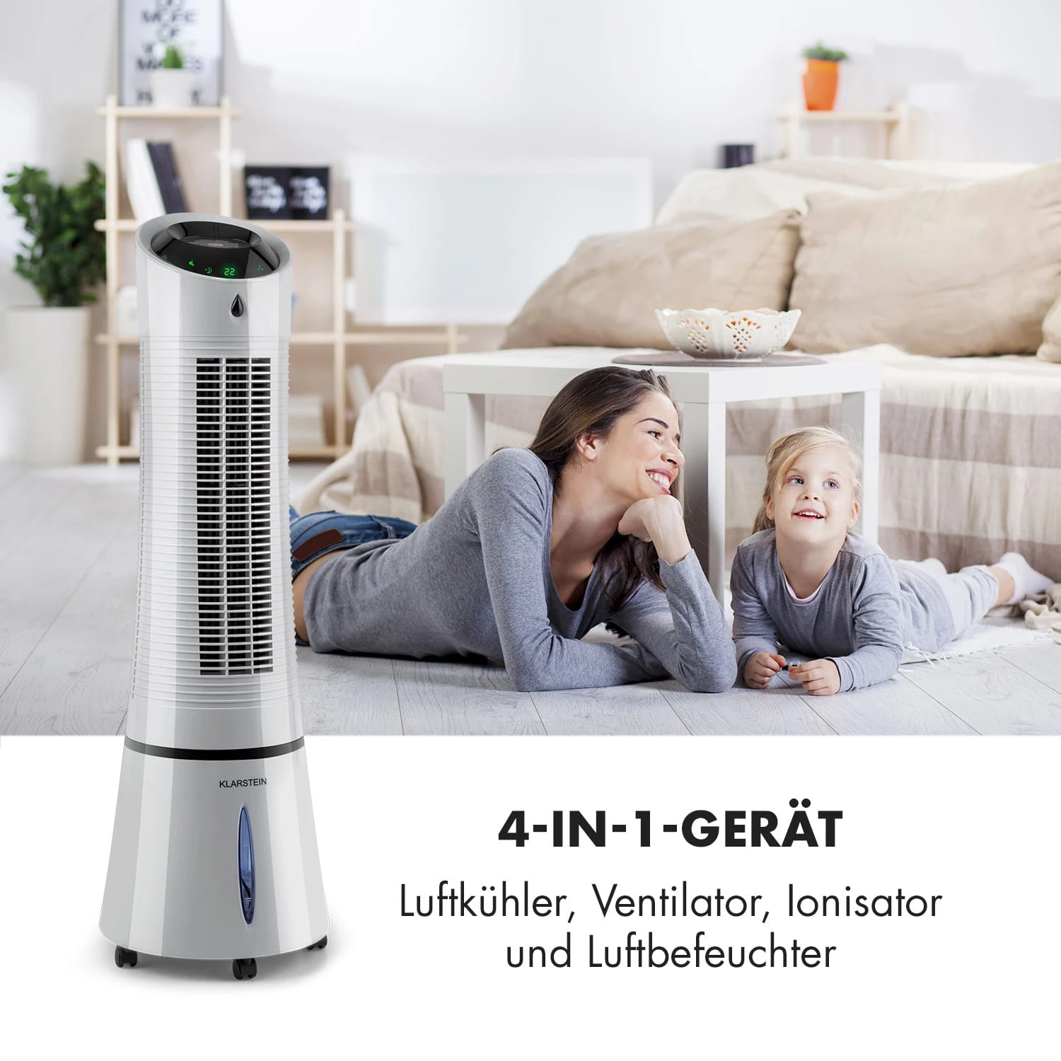 Skyscraper Ice 4-in-1 Luftkühler Ventilator 210 M³/h 30 W Oszillation Mobil Fernbedienung 4 Skyscraper Ice 4-in-1 Luftkühler Ventilator 210 M³/h 30 W Oszillation Mobil Fernbedienung – Bild 2