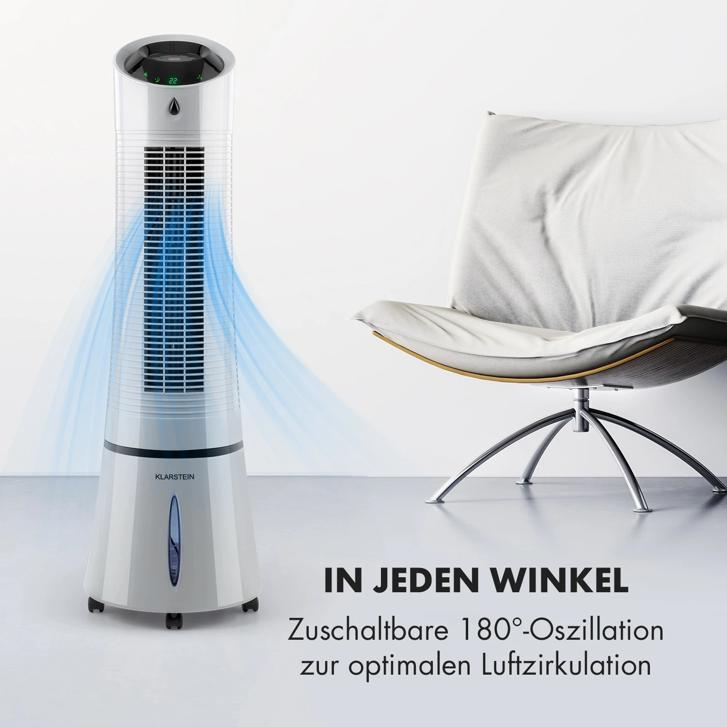Skyscraper Ice 4-in-1 Luftkühler Ventilator 210 M³/h 30 W Oszillation Mobil Fernbedienung 7 Skyscraper Ice 4-in-1 Luftkühler Ventilator 210 M³/h 30 W Oszillation Mobil Fernbedienung – Bild 5