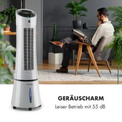 Skyscraper Ice 4-in-1 Luftkühler Ventilator 210 M³/h 30 W Oszillation Mobil Fernbedienung 16 Skyscraper Ice 4-in-1 Luftkühler Ventilator 210 M³/h 30 W Oszillation Mobil Fernbedienung -Klarstein 10034651 de 0006 logo