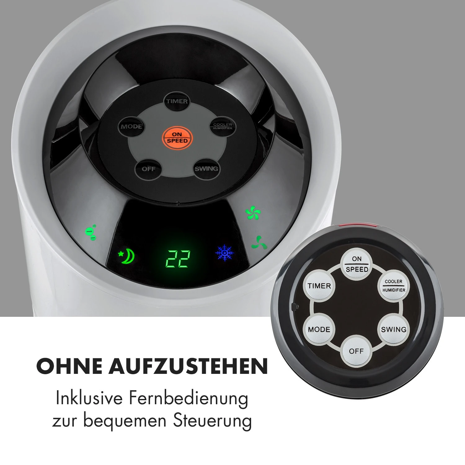 Skyscraper Ice 4-in-1 Luftkühler Ventilator 210 M³/h 30 W Oszillation Mobil Fernbedienung 9 Skyscraper Ice 4-in-1 Luftkühler Ventilator 210 M³/h 30 W Oszillation Mobil Fernbedienung – Bild 7