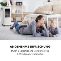 Windspiel 3-in-1 Luftkühler 100 W 312 M³/h 8 Ltr Mobil Fernbedienung -Klarstein 10034654 de 0002 logo