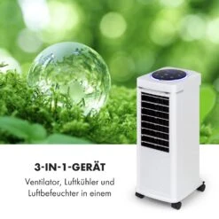 Windspiel 3-in-1 Luftkühler 100 W 312 M³/h 8 Ltr Mobil Fernbedienung -Klarstein 10034654 de 0005 logo
