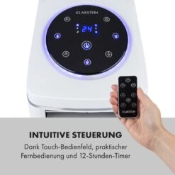Windspiel 3-in-1 Luftkühler 100 W 312 M³/h 8 Ltr Mobil Fernbedienung -Klarstein 10034654 de 0007 logo