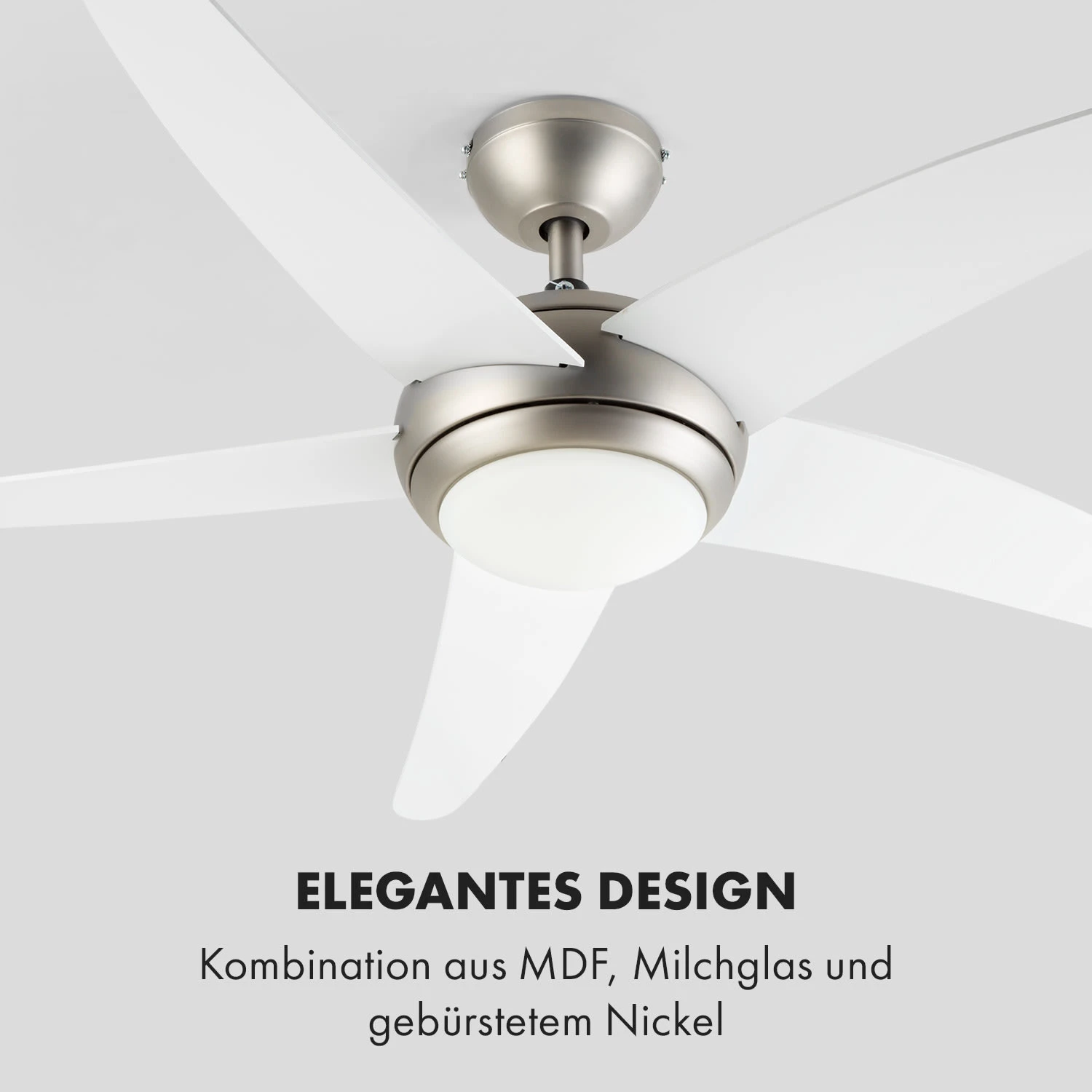 Bolero 2-in-1-Deckenventilator 134cm Leuchte 55W Fernbedienung Weiß 8 Bolero 2-in-1-Deckenventilator 134cm Leuchte 55W Fernbedienung Weiß – Bild 6
