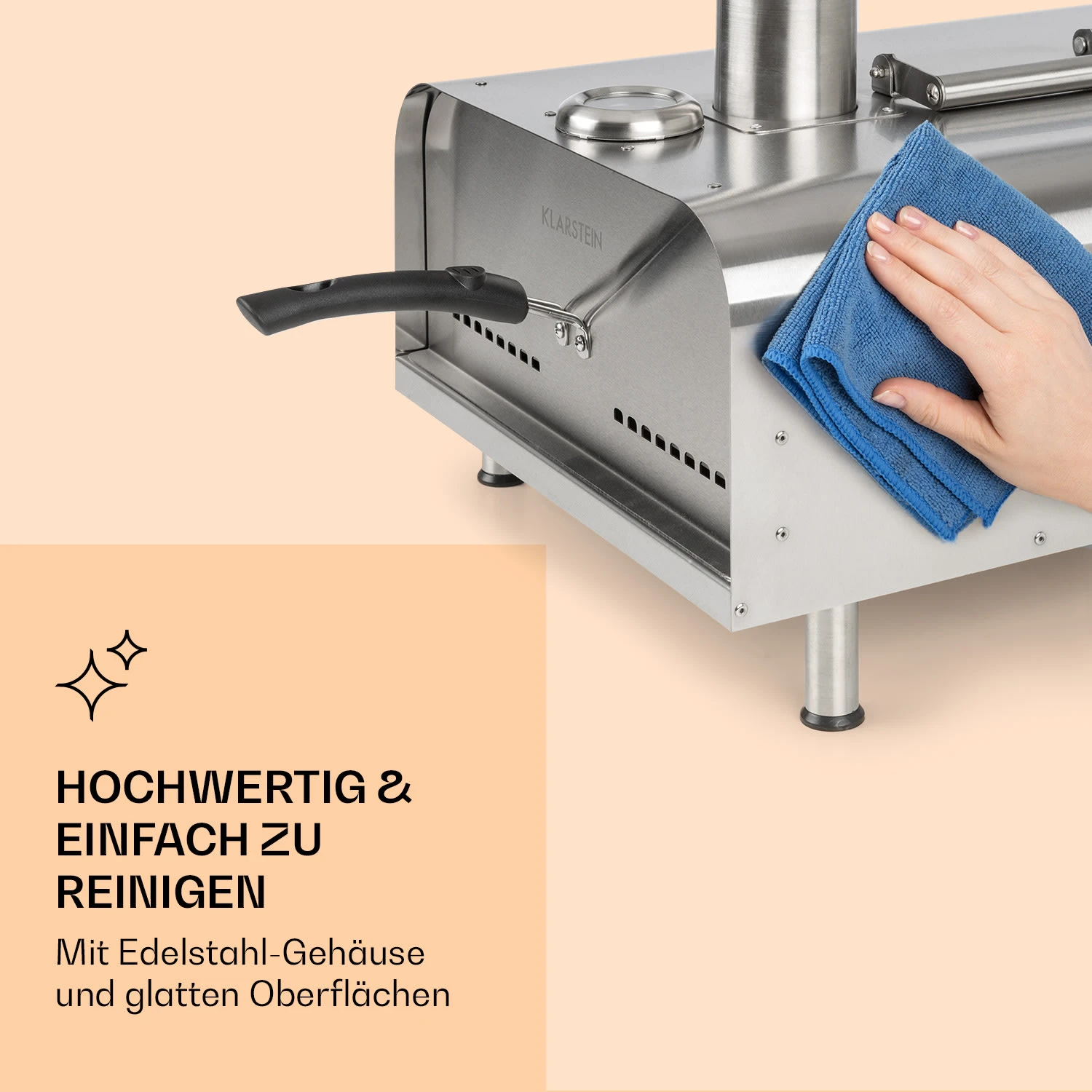 Diavolo Pizza-Pelletofen Inkl. Pizzastein Thermometer Edelstahl 7 Diavolo Pizza-Pelletofen Inkl. Pizzastein Thermometer Edelstahl – Bild 5