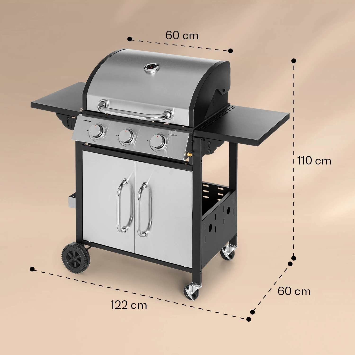 Tomahawk Gasgrill 3 X 3,6 KW Brenner 60 X 43,5 Cm Grill Edelstahl 9 Tomahawk Gasgrill 3 X 3,6 KW Brenner 60 X 43,5 Cm Grill Edelstahl – Bild 7