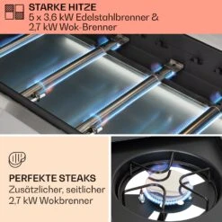 Tomahawk Gasgrill 5x3,6 KW + 2,7 KW Brenner 80x43,5 Cm Grill Edelstahl 11 Tomahawk Gasgrill 5x3,6 KW + 2,7 KW Brenner 80x43,5 Cm Grill Edelstahl -Klarstein 10034712 de 0003 usp