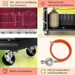 Tomahawk Gasgrill 5x3,6 KW + 2,7 KW Brenner 80x43,5 Cm Grill Edelstahl 13 Tomahawk Gasgrill 5x3,6 KW + 2,7 KW Brenner 80x43,5 Cm Grill Edelstahl -Klarstein 10034712 de 0005 usp