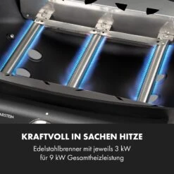 Vanquish Gasgrill 3 Edelstahlbrenner 3 X 3 KW 63,5 X 45 Cm Grillfläche 14 Vanquish Gasgrill 3 Edelstahlbrenner 3 X 3 KW 63,5 X 45 Cm Grillfläche -Klarstein 10034805 de 0004 logo