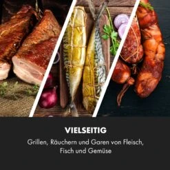 Pasadena Gas-Räuchergrill 2,5 KW Heizleistung 180 °C / 350 °F Max. 15 Pasadena Gas-Räuchergrill 2,5 KW Heizleistung 180 °C / 350 °F Max. -Klarstein 10034818 de 0004 logo