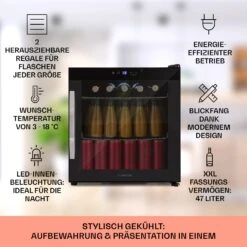 Coachella 50 Weinkühlschrank 47 Liter WiFi-Funktion Hintergrundbeleuchtung Edelstahl 10 Coachella 50 Weinkühlschrank 47 Liter WiFi-Funktion Hintergrundbeleuchtung Edelstahl -Klarstein 10034822 de 0002 logo