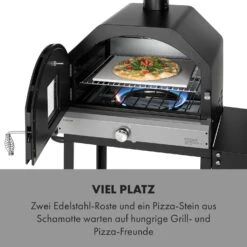 Pizzaiolo Pro Pizza-Gasgrill 76x143x66cm Schamottestein Stahl Mobil 14 Pizzaiolo Pro Pizza-Gasgrill 76x143x66cm Schamottestein Stahl Mobil -Klarstein 10034844 de 0003 logo
