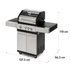 Valkyrie Gasgrill 3x3,2 + 2,9 KW Sichtfenster 54x42 Cm Grill Edelstahl 21 Valkyrie Gasgrill 3x3,2 + 2,9 KW Sichtfenster 54x42 Cm Grill Edelstahl -Klarstein 10034845 yy 0010 logo Klarstein Valkyrie Gasgrill 3plus1 Brenner Edelstahl