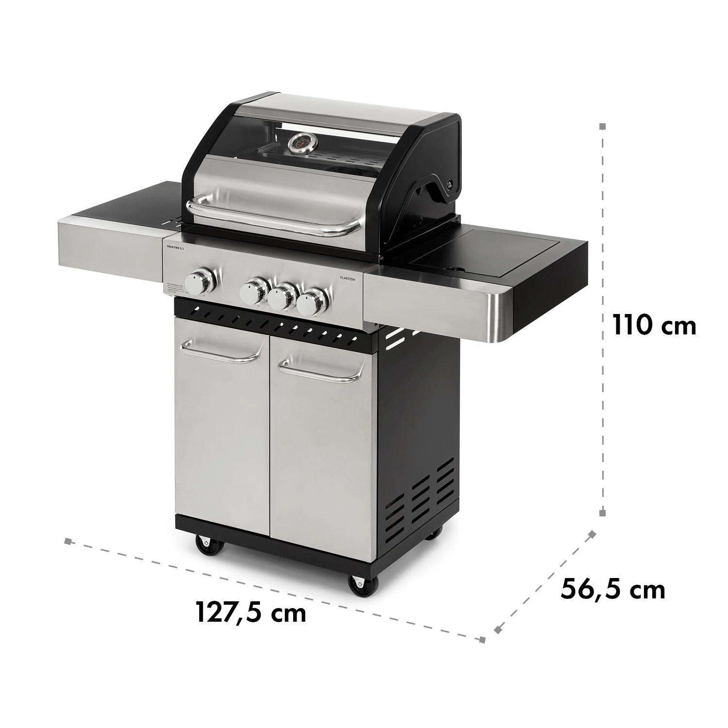 Valkyrie Gasgrill 3x3,2 + 2,9 KW Sichtfenster 54x42 Cm Grill Edelstahl 12 Valkyrie Gasgrill 3x3,2 + 2,9 KW Sichtfenster 54x42 Cm Grill Edelstahl – Bild 10