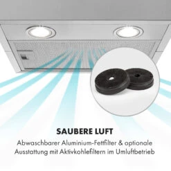 Structura Inselabzugshaube Abluft 641 M³/h Max. LED-Licht Edelstahl 18 Structura Inselabzugshaube Abluft 641 M³/h Max. LED-Licht Edelstahl -Klarstein 10034849 de 0007 logo