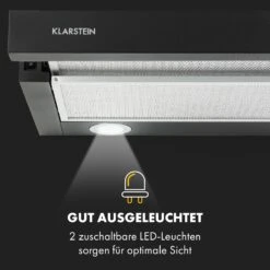 Viola Dunstabzugshaube Edelstahl 59,6 Cm 612m³/h EEK A Schwarz 15 Viola Dunstabzugshaube Edelstahl 59,6 Cm 612m³/h EEK A Schwarz -Klarstein 10034863 de 0005 logo