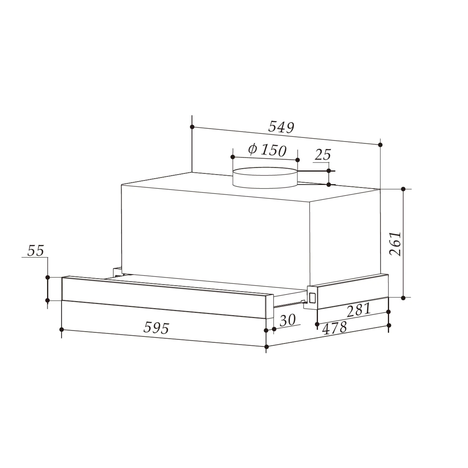 Viola Dunstabzugshaube Edelstahl 59,6 Cm 612m³/h EEK A Schwarz 10 Viola Dunstabzugshaube Edelstahl 59,6 Cm 612m³/h EEK A Schwarz – Bild 8