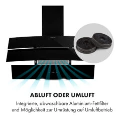 Antonia Dunstabzugshaube Kopffrei 90cm 350m³/h Touch-Bedienfeld Glas 15 Antonia Dunstabzugshaube Kopffrei 90cm 350m³/h Touch-Bedienfeld Glas -Klarstein 10034868 de 0003 logo