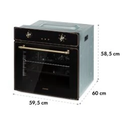 Elizabeth Einbaubackofen Retro 2200 Watt 70l Messingoptik Display 18 Elizabeth Einbaubackofen Retro 2200 Watt 70l Messingoptik Display -Klarstein 10034880 yy 0009 logo Klarstein Elizabeth Einbaubackofen schwarz