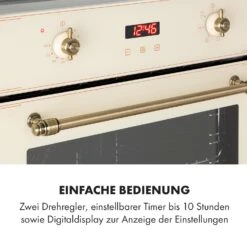 Elizabeth Einbaubackofen Retro 2200W 70L 50 - 250 °C Timer Display 15 Elizabeth Einbaubackofen Retro 2200W 70L 50 - 250 °C Timer Display -Klarstein 10034881 de 0005 logo
