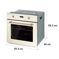 Elizabeth Einbaubackofen Retro 2200W 70L 50 - 250 °C Timer Display 18 Elizabeth Einbaubackofen Retro 2200W 70L 50 - 250 °C Timer Display -Klarstein 10034881 yy 0009 logo Klarstein Elizabeth Einbaubackofen creme