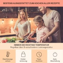 Virtuosa EcoAdapt Induktionskochfeld 4 Zonen 7200W Glas Schwarz 14 Virtuosa EcoAdapt Induktionskochfeld 4 Zonen 7200W Glas Schwarz -Klarstein 10034948 de 0005 usp