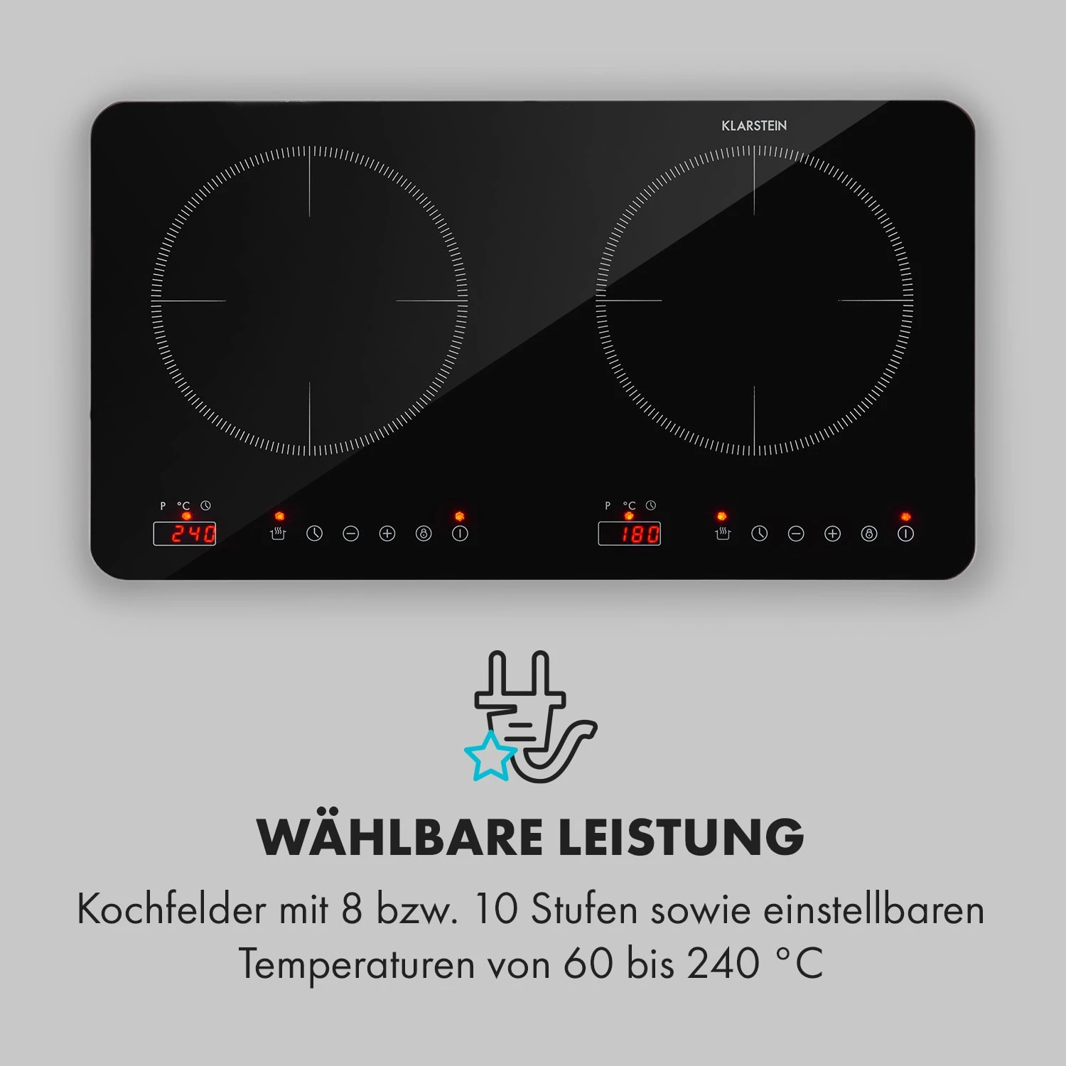 Cookio Kochfeld Induktion Freistehend 3500 W Bis 240 °C Glaskeramik 6 Cookio Kochfeld Induktion Freistehend 3500 W Bis 240 °C Glaskeramik – Bild 4