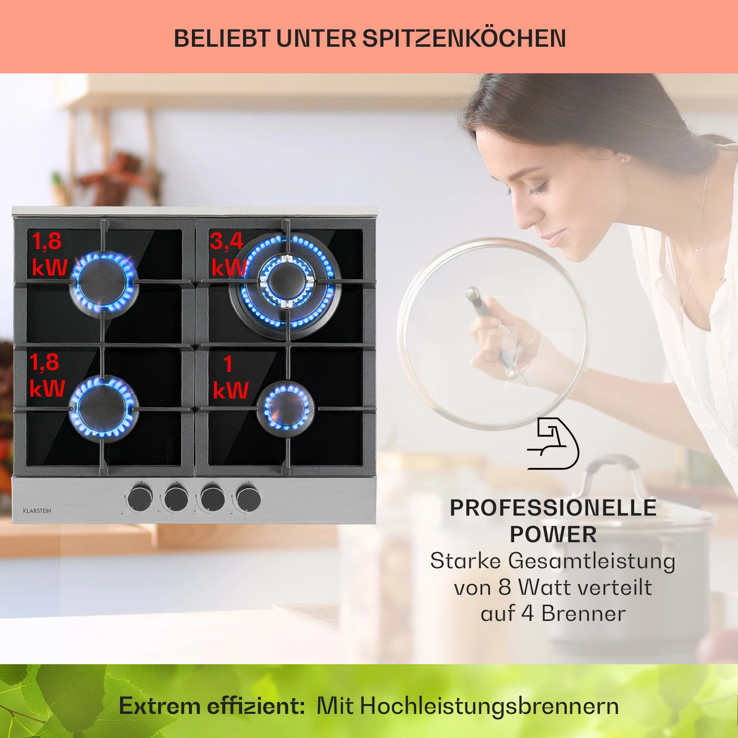 Alchemist 4 Zonen Gaskochfeld Aluminium-Brenner Glaskeramik Schwarz 5 Alchemist 4 Zonen Gaskochfeld Aluminium-Brenner Glaskeramik Schwarz – Bild 3