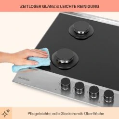 Alchemist 4 Zonen Gaskochfeld Aluminium-Brenner Glaskeramik Schwarz 17 Alchemist 4 Zonen Gaskochfeld Aluminium-Brenner Glaskeramik Schwarz -Klarstein 10034969 de 0007 usp