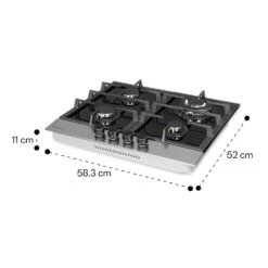 Alchemist 4 Zonen Gaskochfeld Aluminium-Brenner Glaskeramik Schwarz 19 Alchemist 4 Zonen Gaskochfeld Aluminium-Brenner Glaskeramik Schwarz -Klarstein 10034969 yy 0011 dimensions