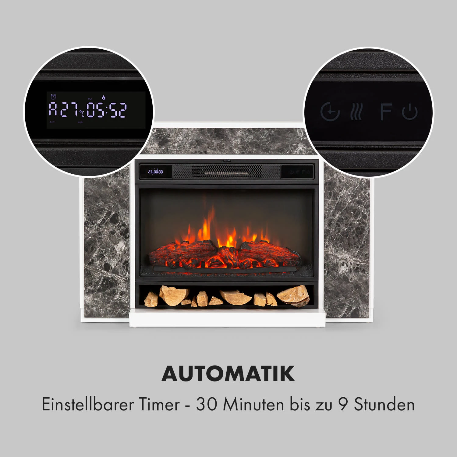 Vulsini Nightfall Elektrokamin 1900 W LED-Technik Fernbedienung 5 Vulsini Nightfall Elektrokamin 1900 W LED-Technik Fernbedienung – Bild 3