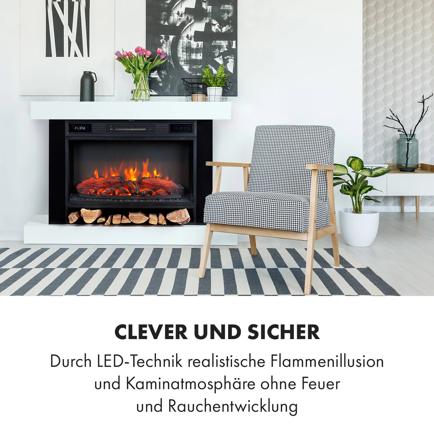 Vulsini Hideaway Elektrokamin 1900 W LED-Technik Fernbedienung 4 Vulsini Hideaway Elektrokamin 1900 W LED-Technik Fernbedienung – Bild 2