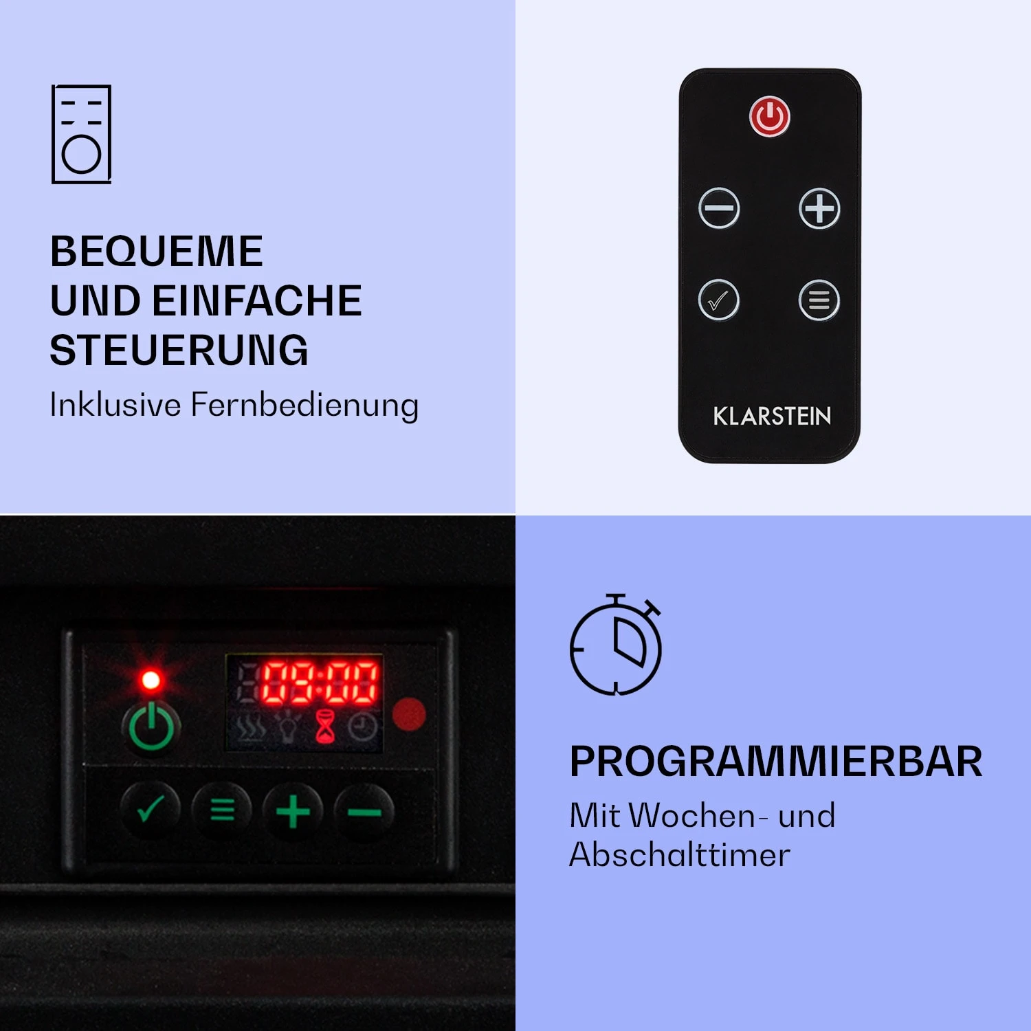 Etna Elektrokamin 1800W Wochentimer Fernbedienung LED 5 Etna Elektrokamin 1800W Wochentimer Fernbedienung LED – Bild 3