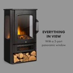 Bormio Panorama Elektrischer Kamin 1000/2000W Thermostat -Klarstein 10035057 uk 0003 logo Klarstein Bormio Panorama Elektrischer Kamin B