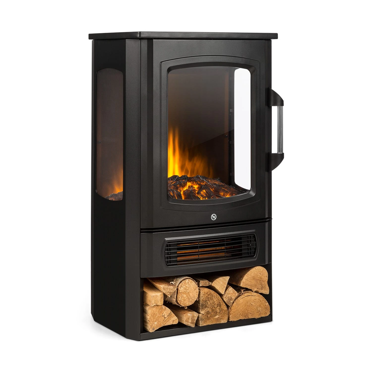 Bormio Panorama Elektrischer Kamin 1000/2000W Thermostat