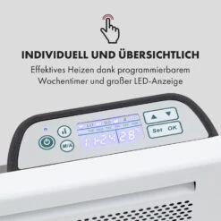 Klarstein Hot Spot Slimcurve Double Wave 2-in-1 Heizgerät 1000W Wochentimer Weiß -Klarstein 10035059 de 0004 logo