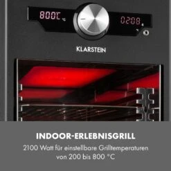 Steakreaktor Core Indoor Grillgerät Hochtemperaturgrill 2100W 800°C 16 Steakreaktor Core Indoor Grillgerät Hochtemperaturgrill 2100W 800°C -Klarstein 10035085 de 0005 logo
