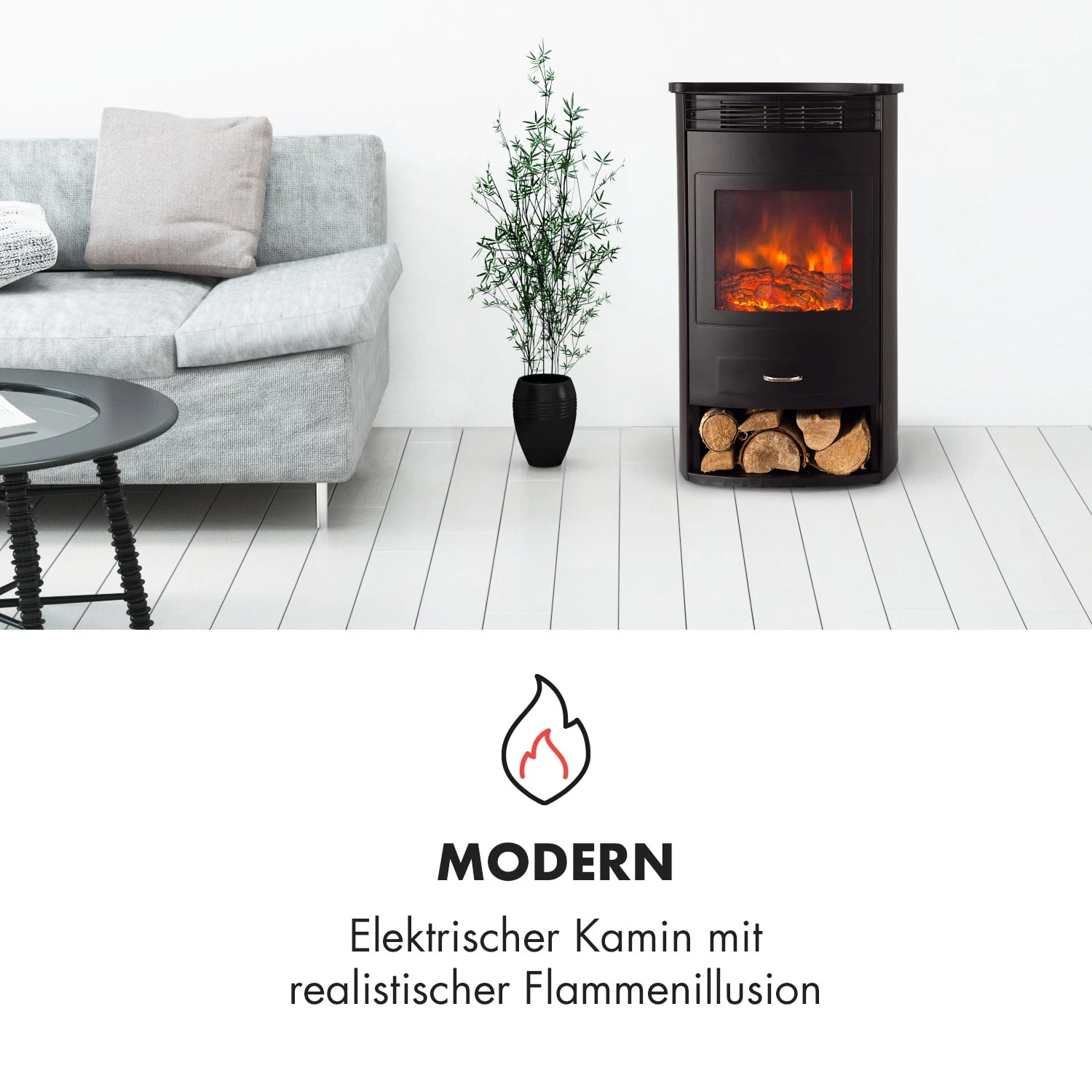 Bormio Smart Elektrokamin 950/1900W Thermostat Wochentimer 5 Bormio Smart Elektrokamin 950/1900W Thermostat Wochentimer – Bild 3